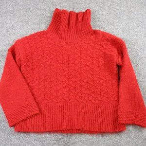 Anthropologie Red Turtleneck Sweater